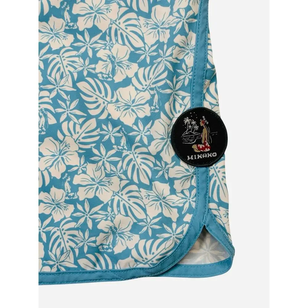 Hinano Tahiti Hawaiian Board Shorts Unlined Men's 36 All Over Print Floral Swim